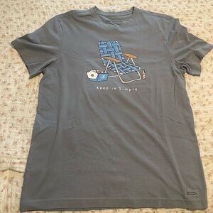 Life Is Good Gray Short Sleeve Tee